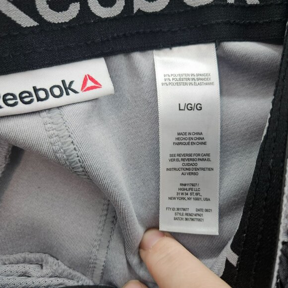 Reebok Mens Gray Joggers sdize large Zipper Pocket Elastic Waistband - Picture 4 of 7